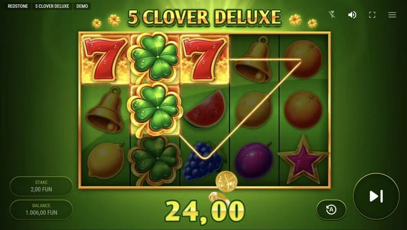 5 Clover Deluxe - base game win